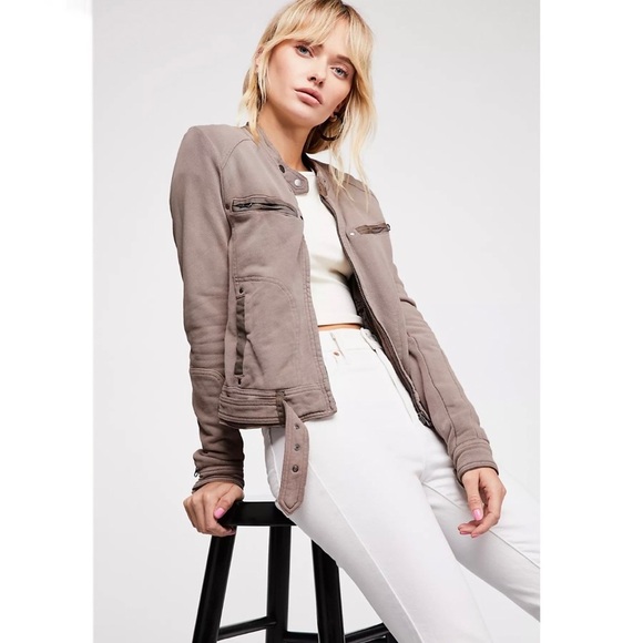 Free People Jackets & Blazers - Free People Ride By Knit Moto Jacket